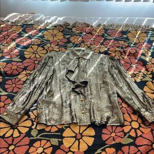 Vintage Louis Feraud Gold Sheer Blouse